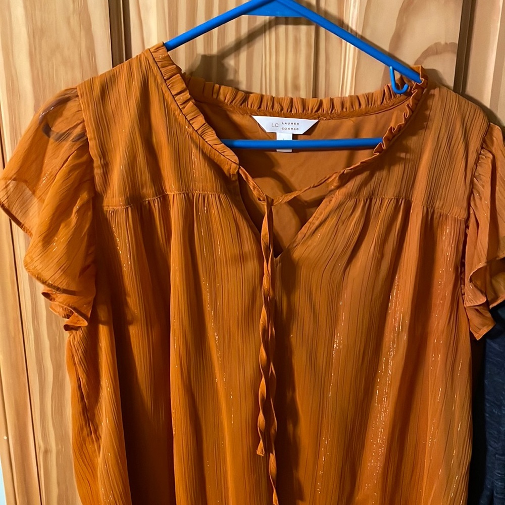 Lauren Conrad Mustard Yellow Blouse